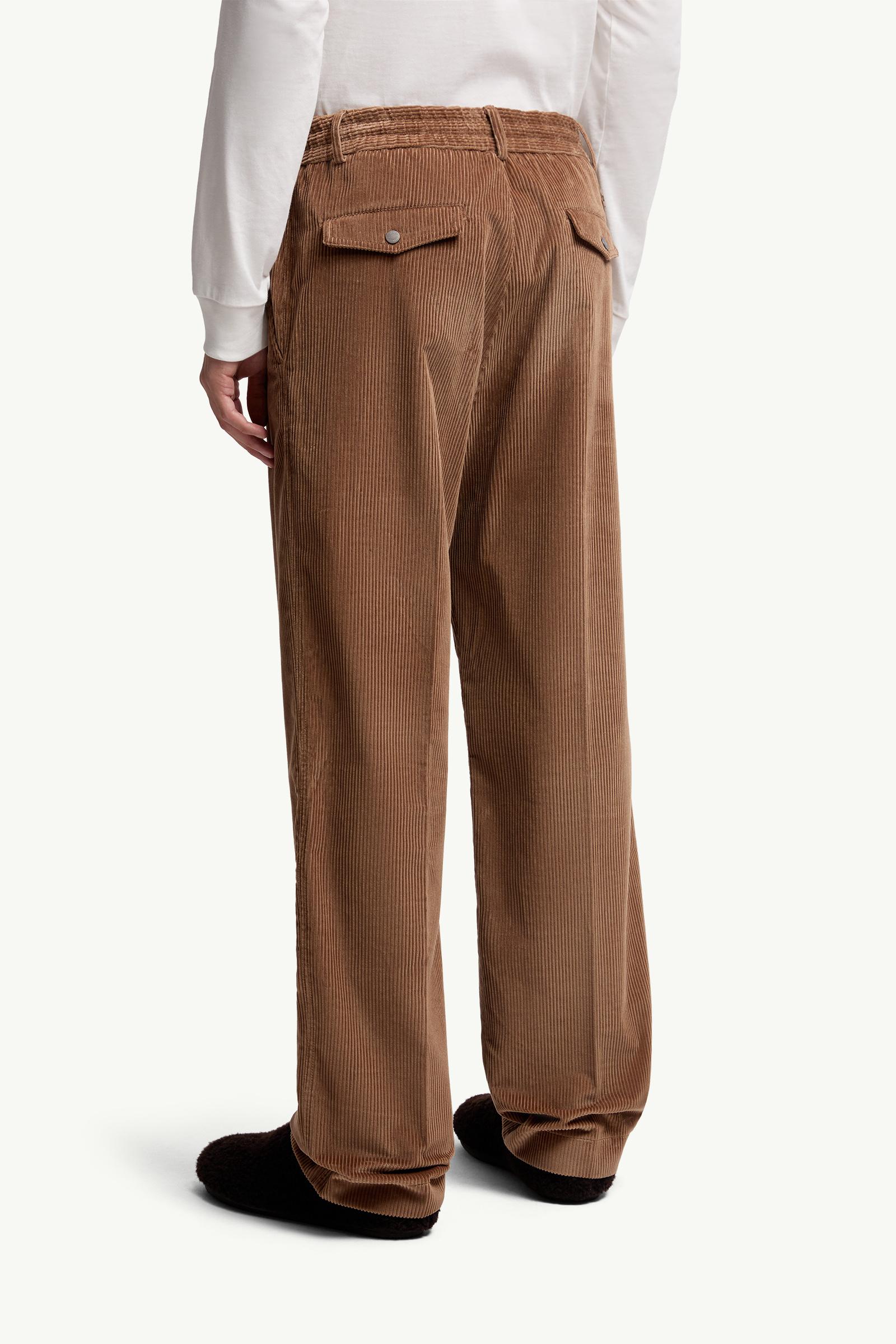 Moncler Corduroy Tailored Pants Brown Brown