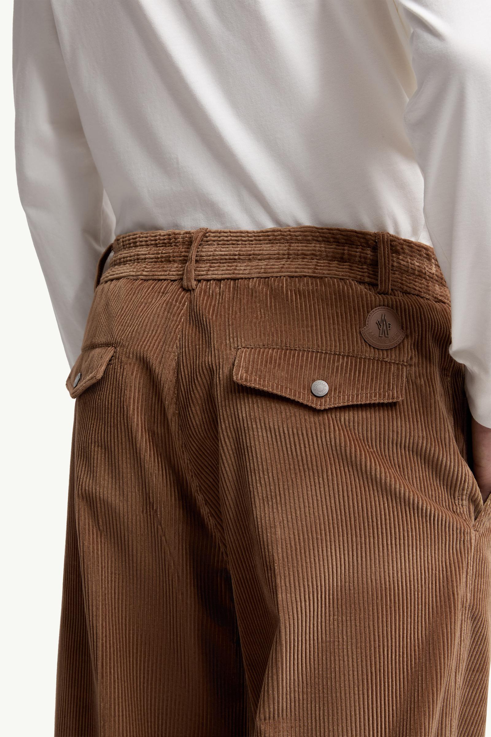 Moncler Corduroy Tailored Pants Brown Brown