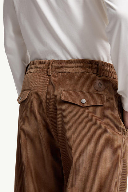 Moncler Corduroy Tailored Pants Brown Brown