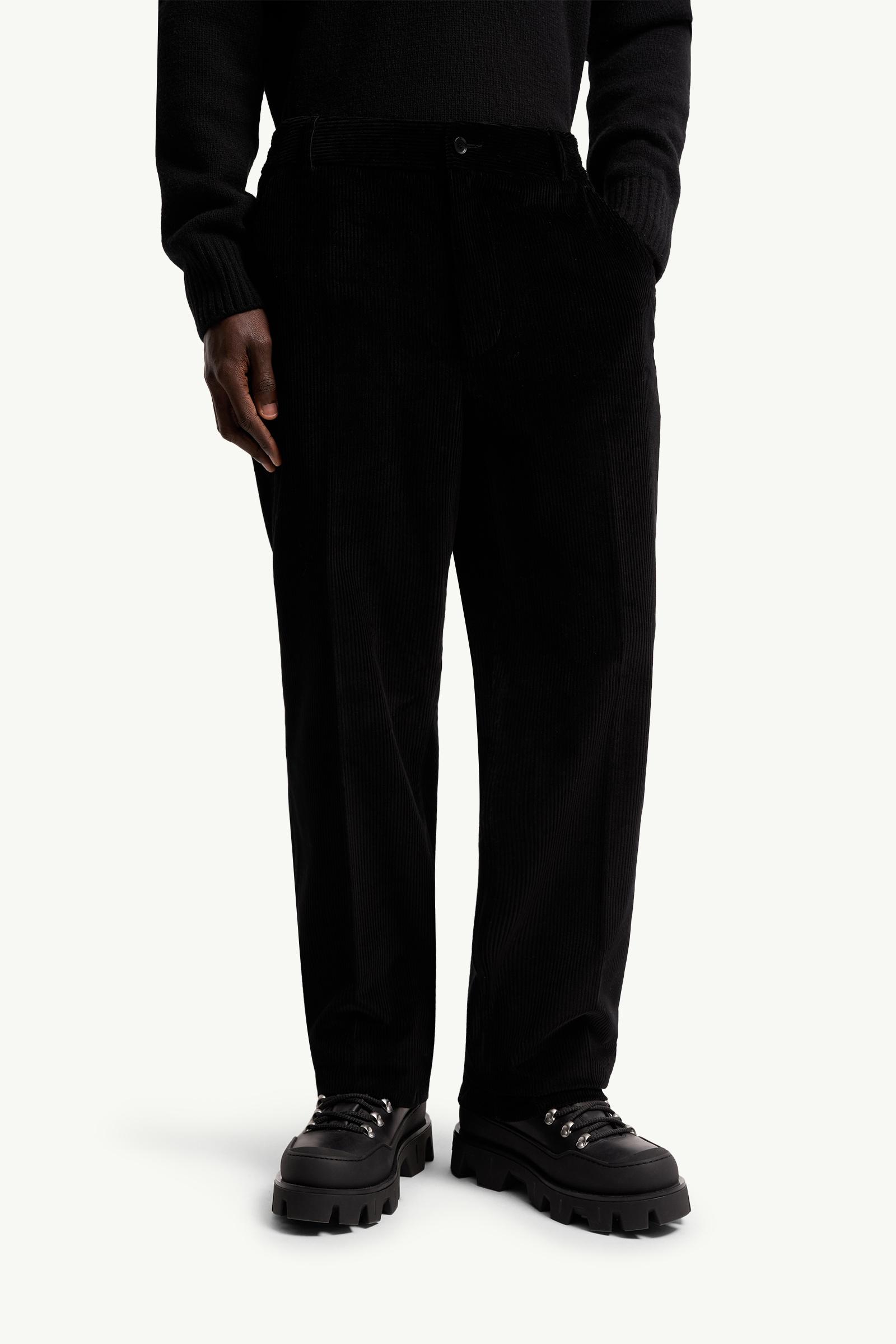 Moncler Corduroy Tailored Pants Black Black