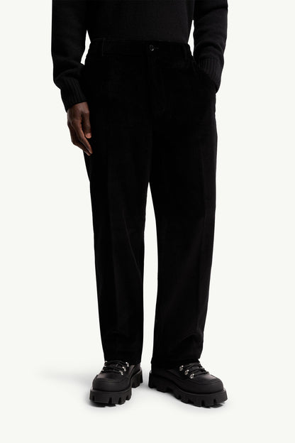 Moncler Corduroy Tailored Pants Black Black