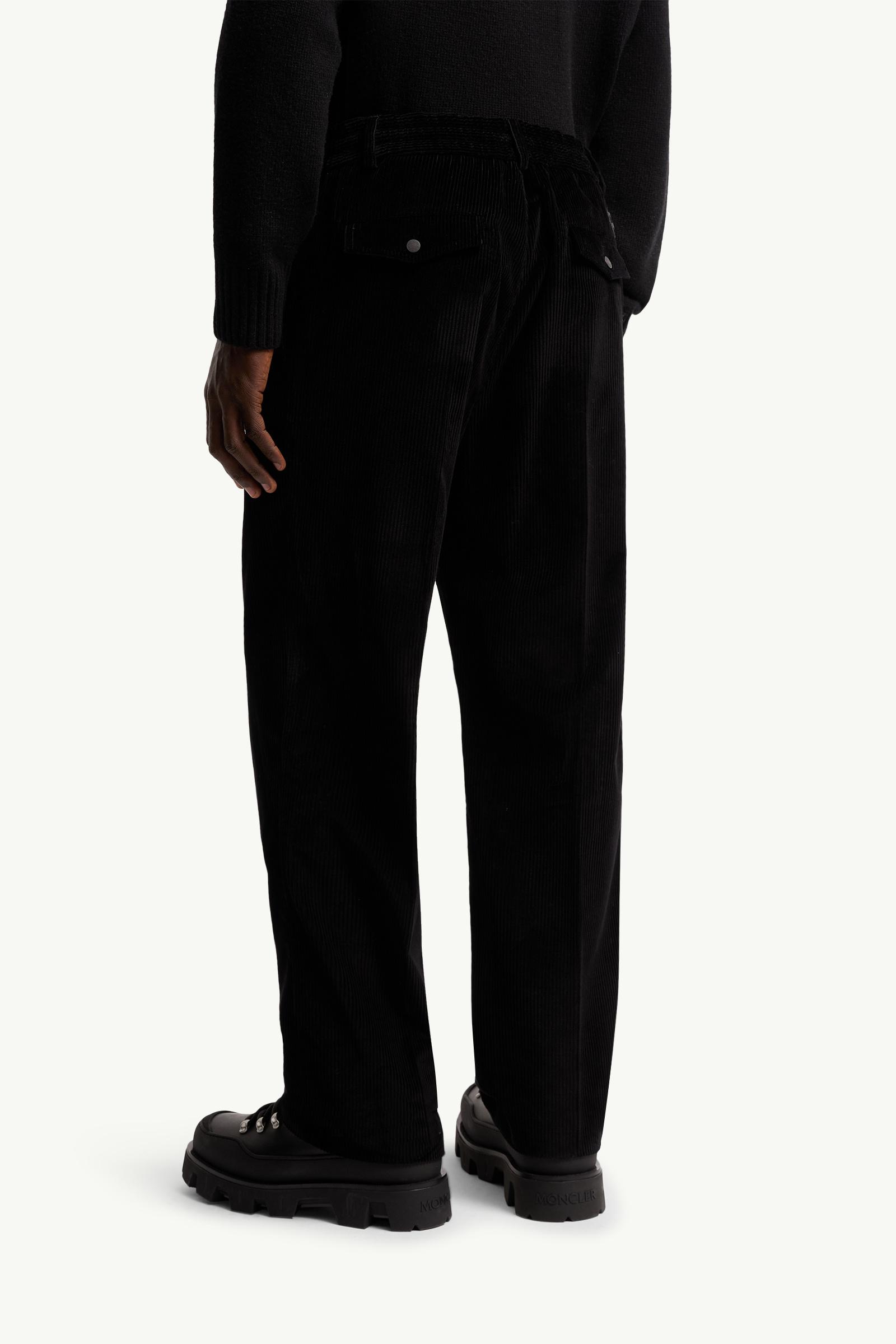 Moncler Corduroy Tailored Pants Black Black
