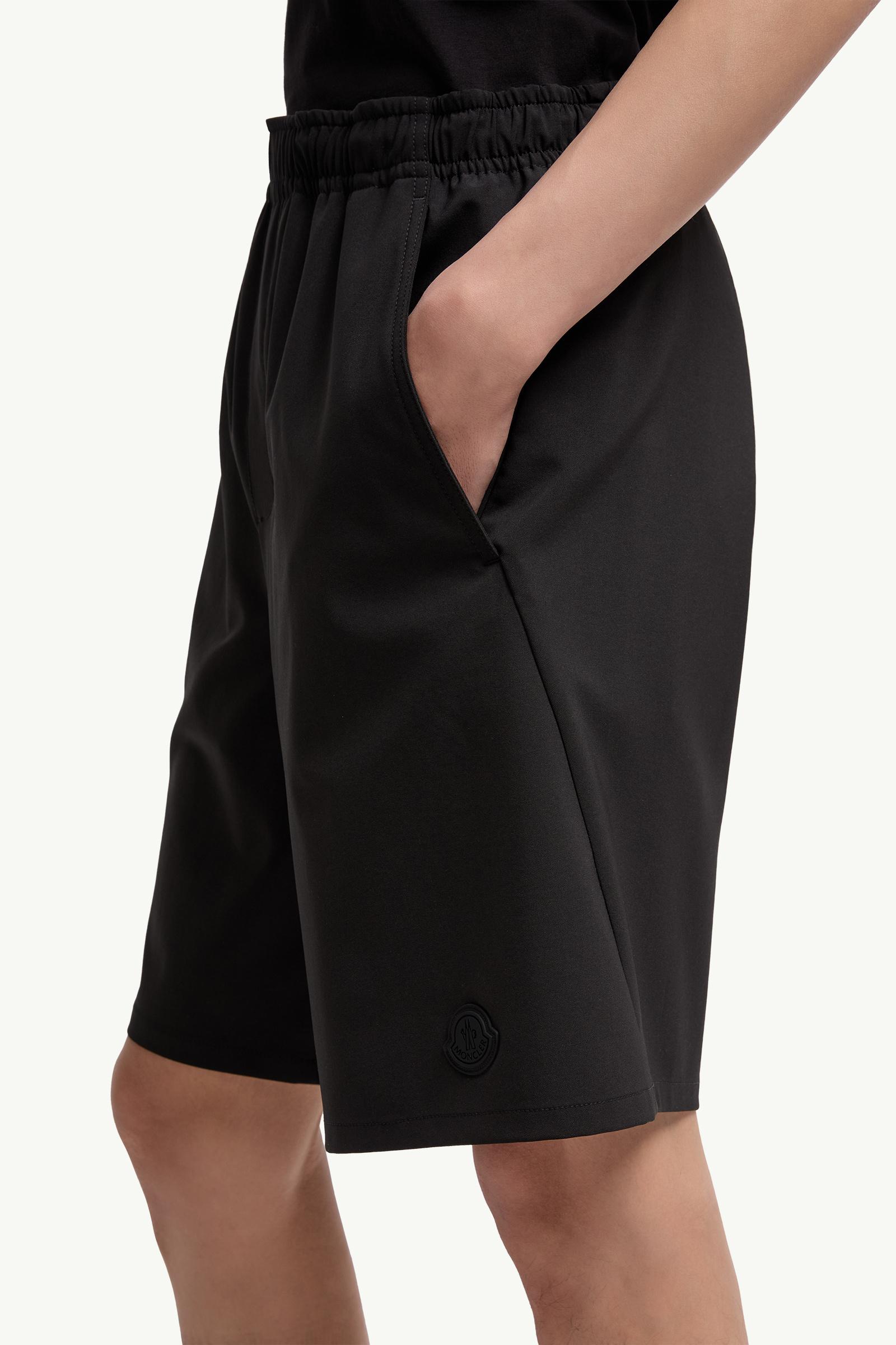 Moncler Logo Patch Shorts Black Black