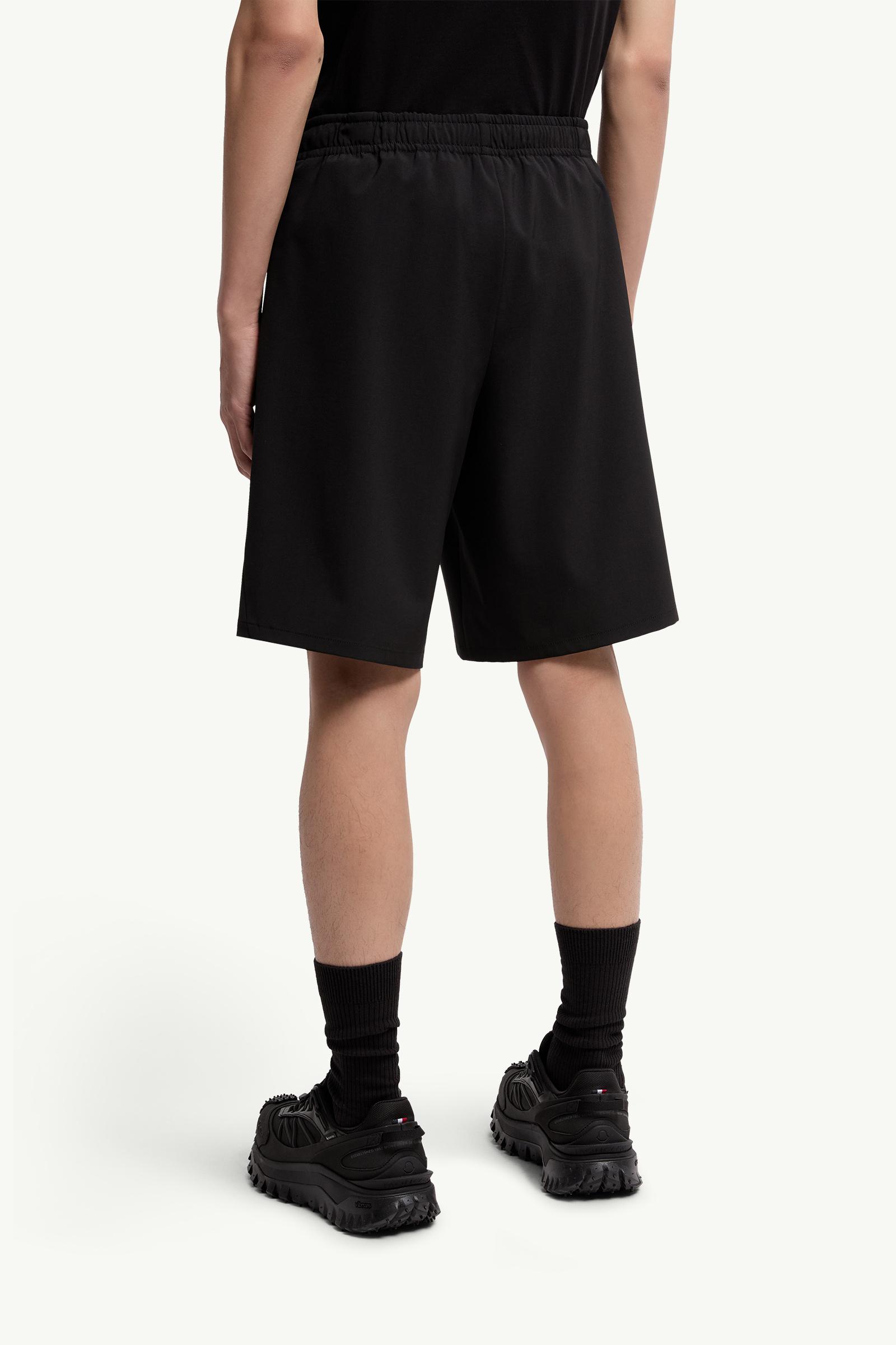Moncler Logo Patch Shorts Black Black