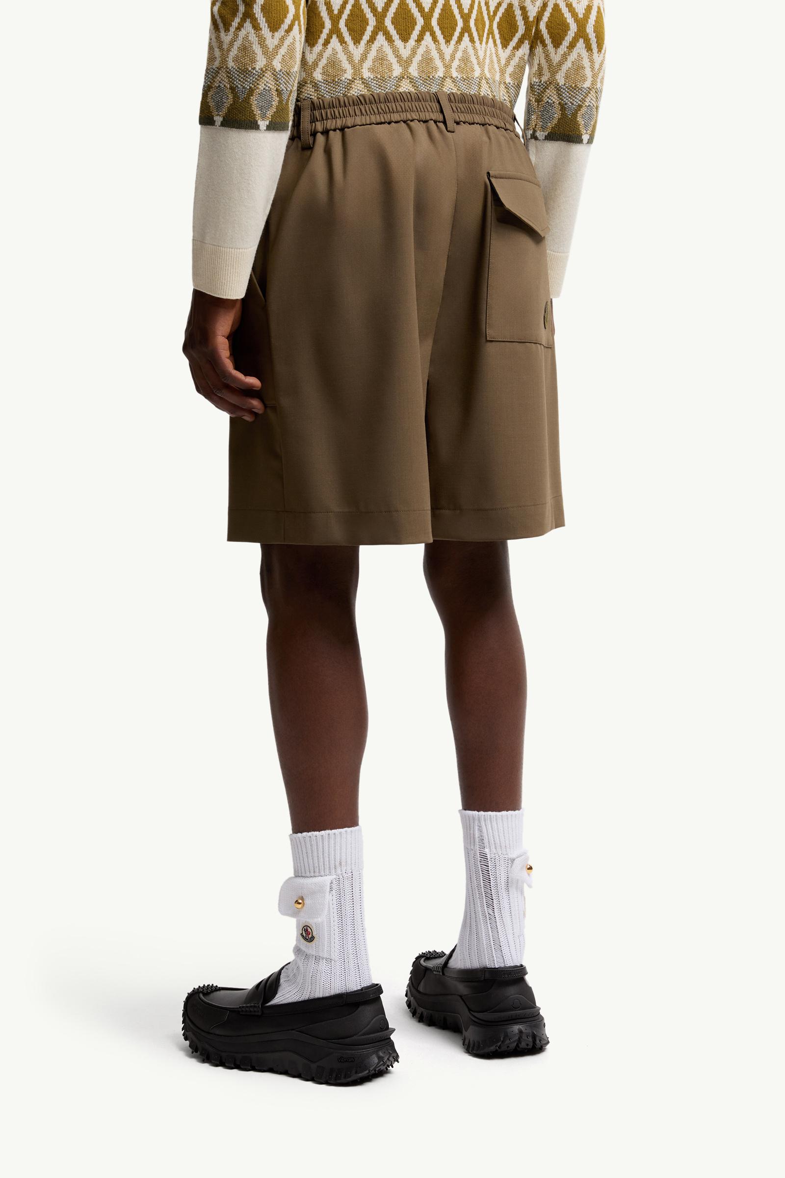 Moncler Tailored Bermuda Shorts Olive Green Olive Green