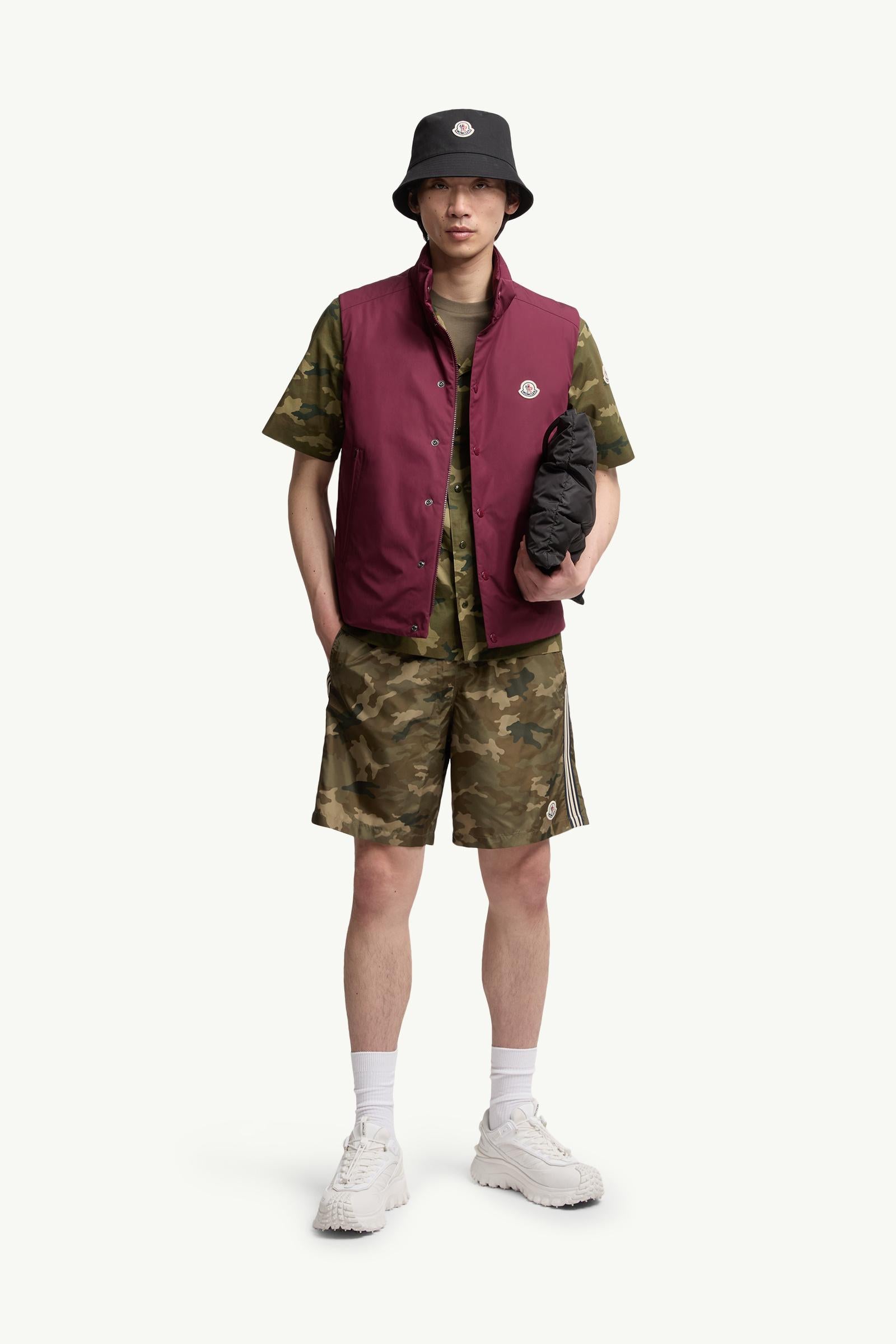 Moncler Printed Swim Shorts Green & Brown Green & Brown