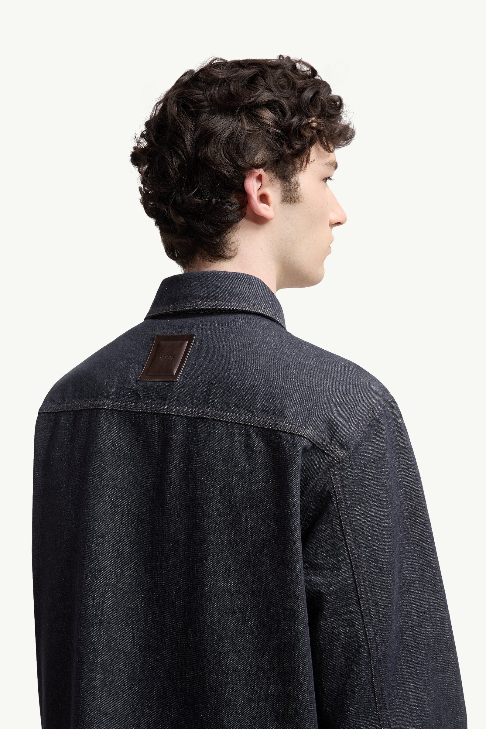 Moncler Denim Long Sleeve Shirt Denim Blue Denim Blue