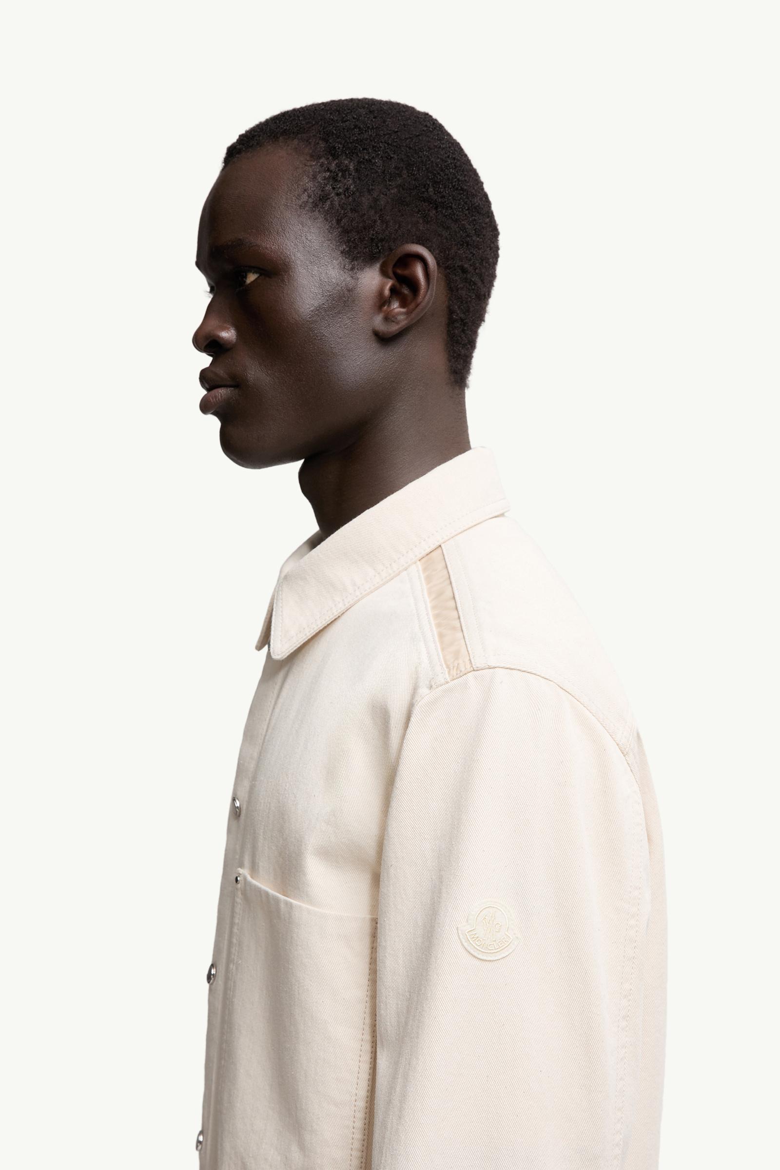 Moncler Denim Long Sleeve Shirt White Ivory White Ivory