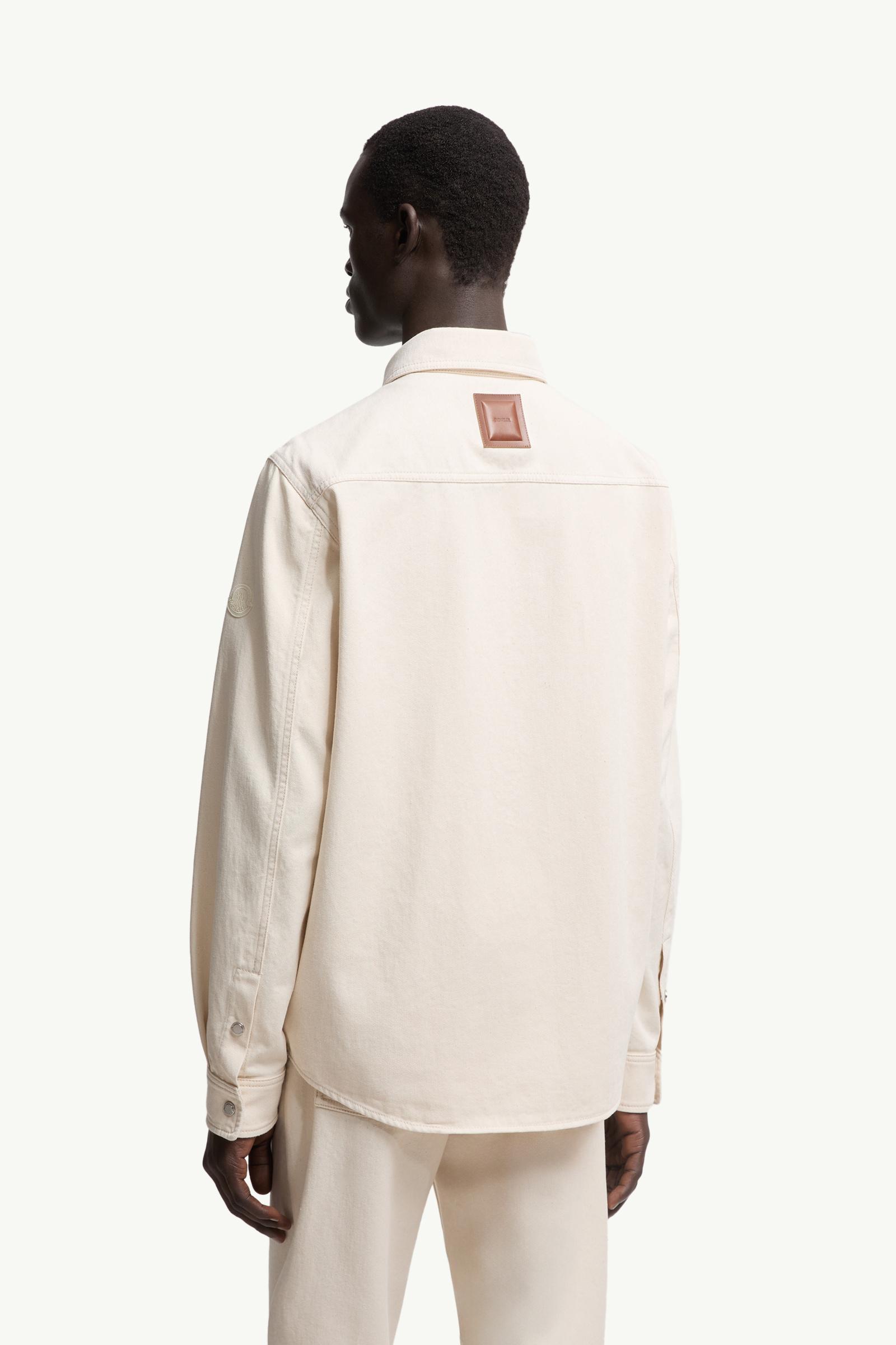 Moncler Denim Long Sleeve Shirt White Ivory White Ivory