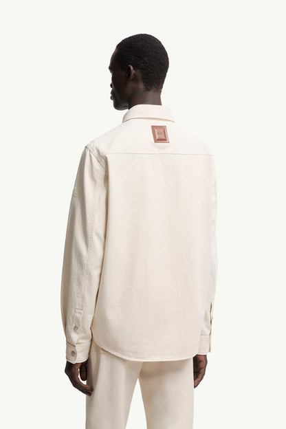 Moncler Denim Long Sleeve Shirt White Ivory White Ivory
