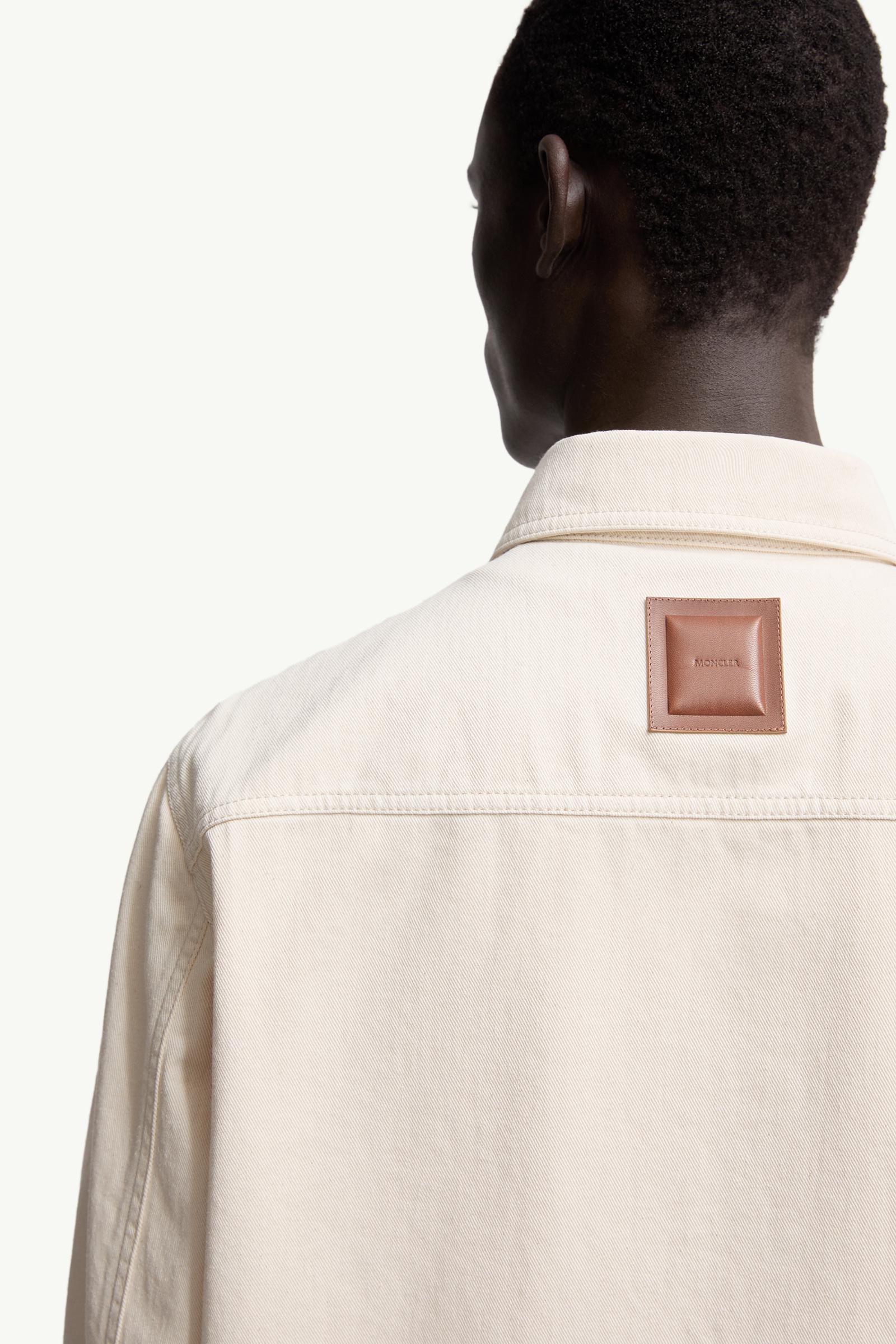 Moncler Denim Long Sleeve Shirt White Ivory White Ivory