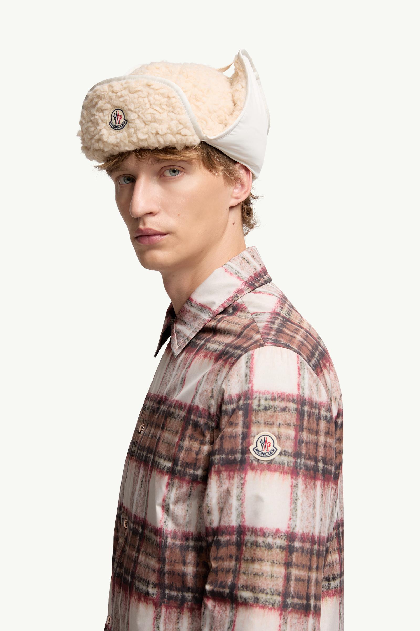 Moncler Check Padded Shirt Jacket Beige & Pink Beige & Pink