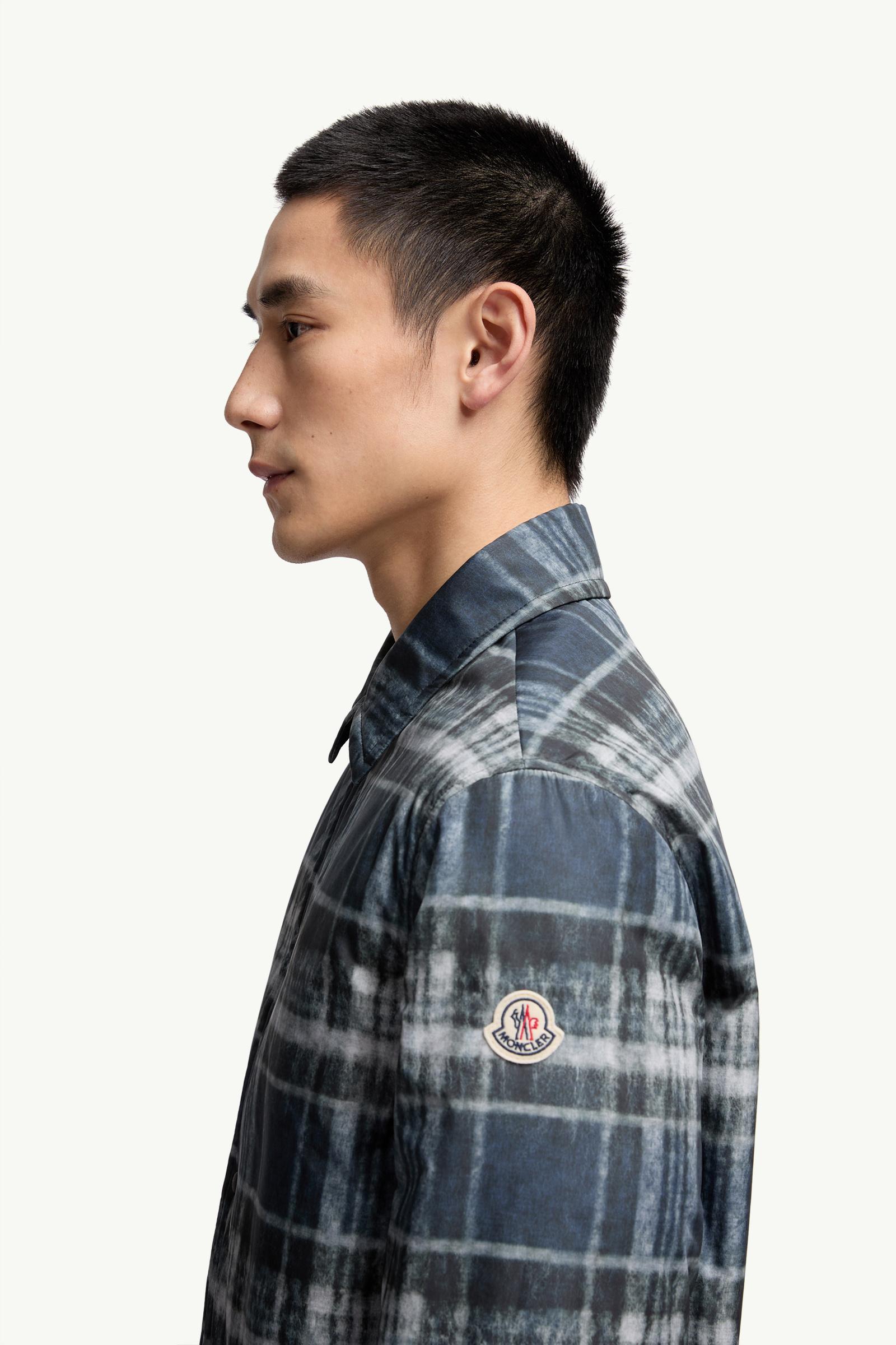 Moncler Check Padded Shirt Jacket Blue & Black Blue & Black