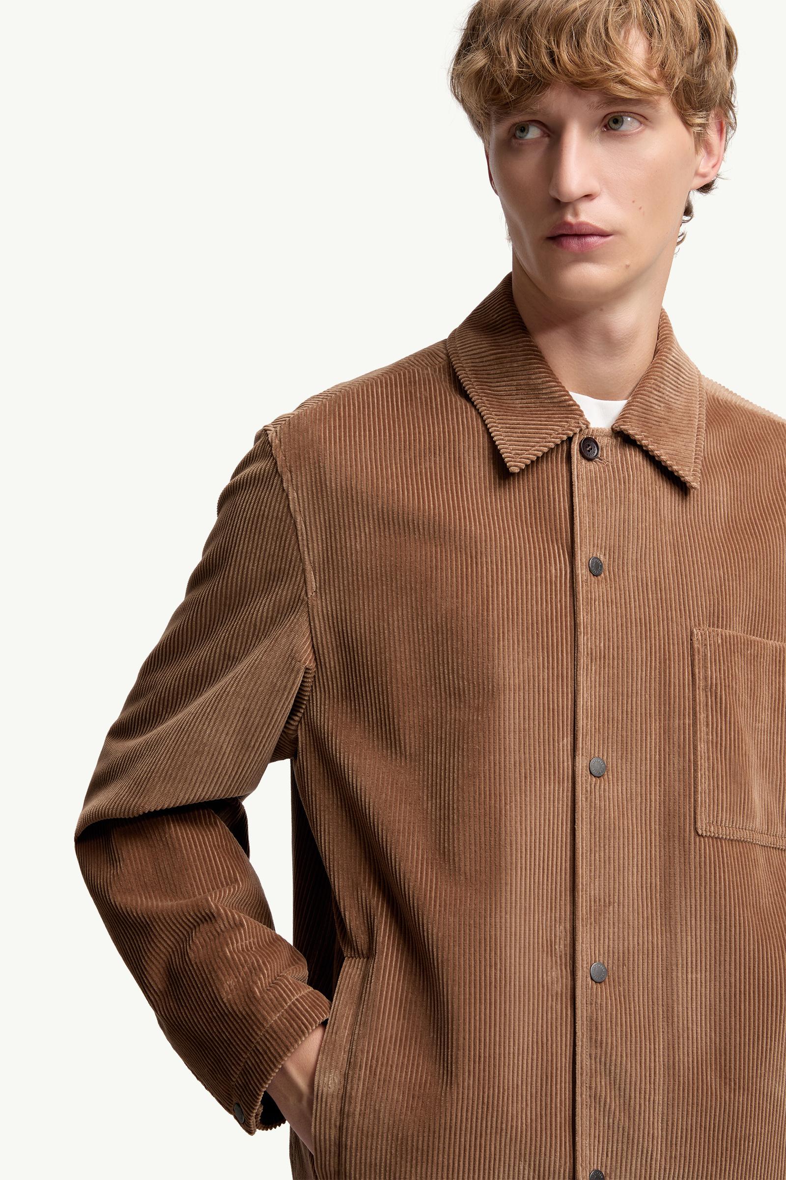 Moncler Corduroy Shirt Jacket Brown Brown