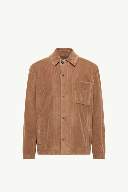 Moncler Corduroy Shirt Jacket Brown Brown