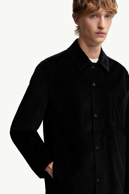 Moncler Corduroy Shirt Jacket Black Black