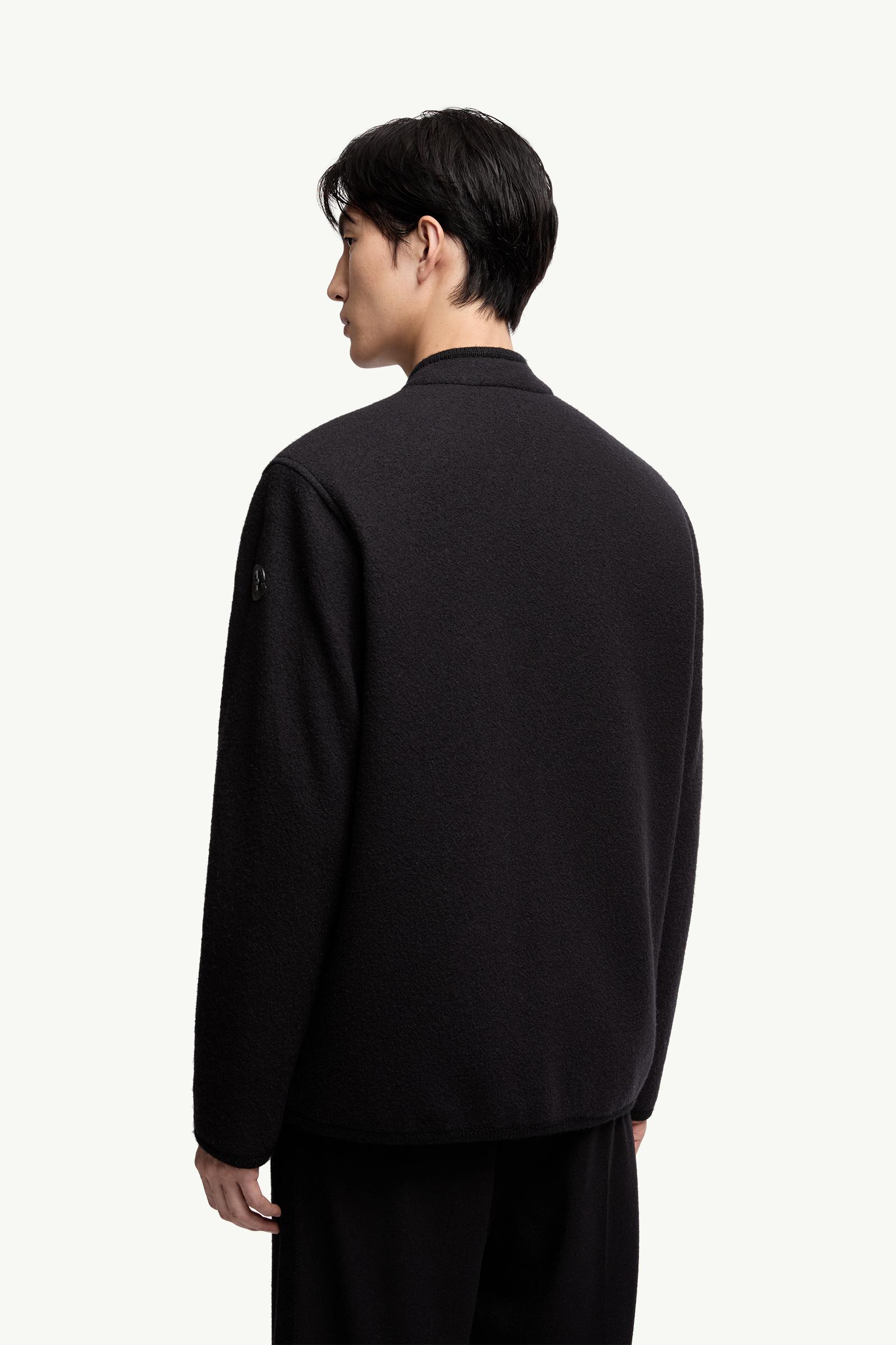 Moncler Wool Bouclé Shirt Jacket Black Black