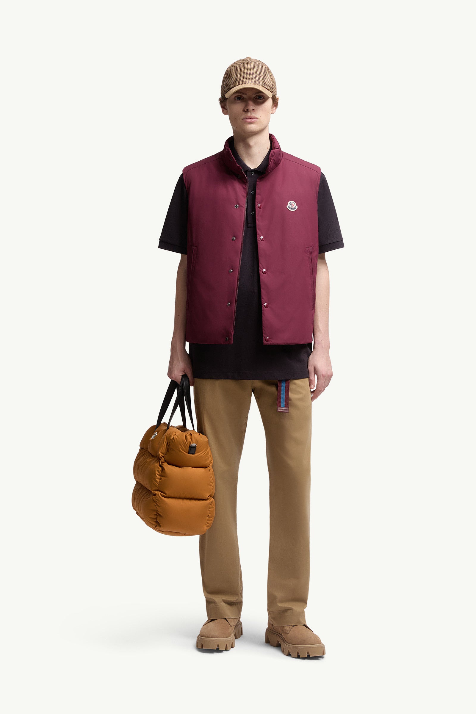 Moncler Monogram Cotton Piquet Polo Shirt Navy Blue Navy Blue