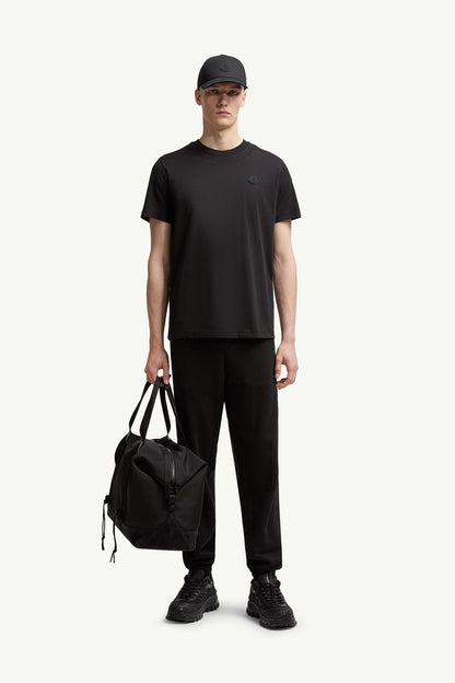 Moncler Logo Patch Cotton T-Shirt Black Black