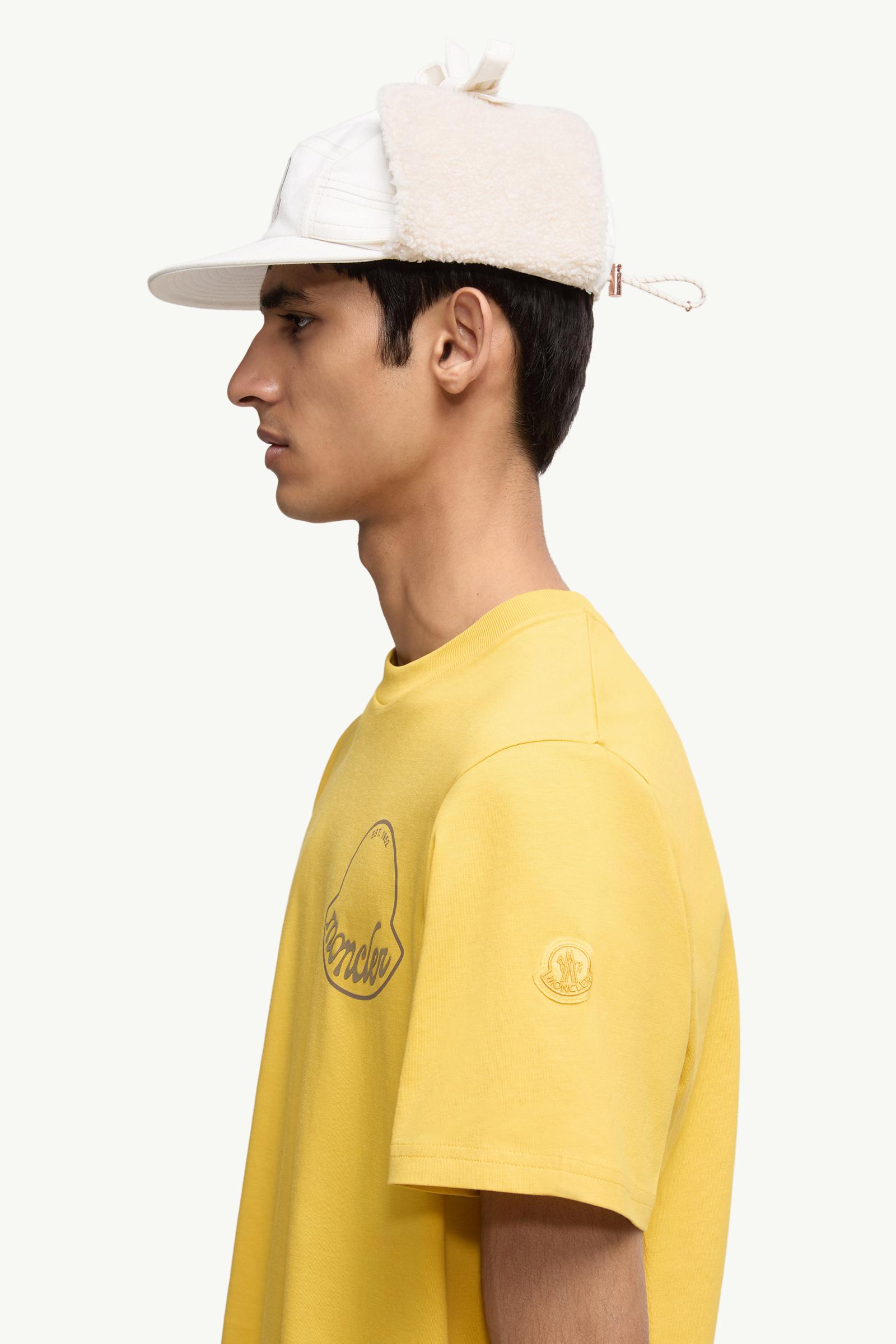 Moncler Logo Cotton T-Shirt Yellow Yellow