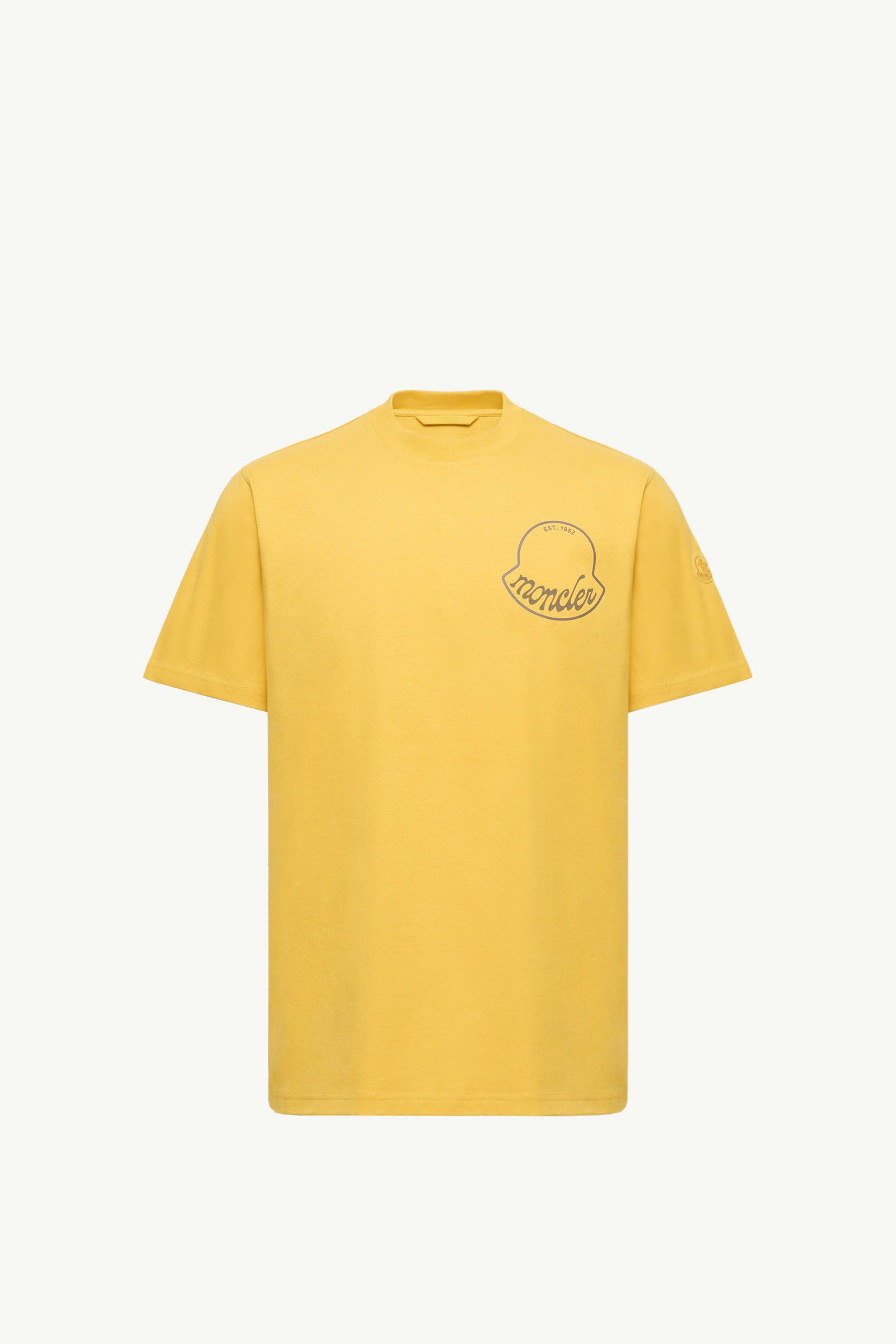Moncler Logo Cotton T-Shirt Yellow Yellow