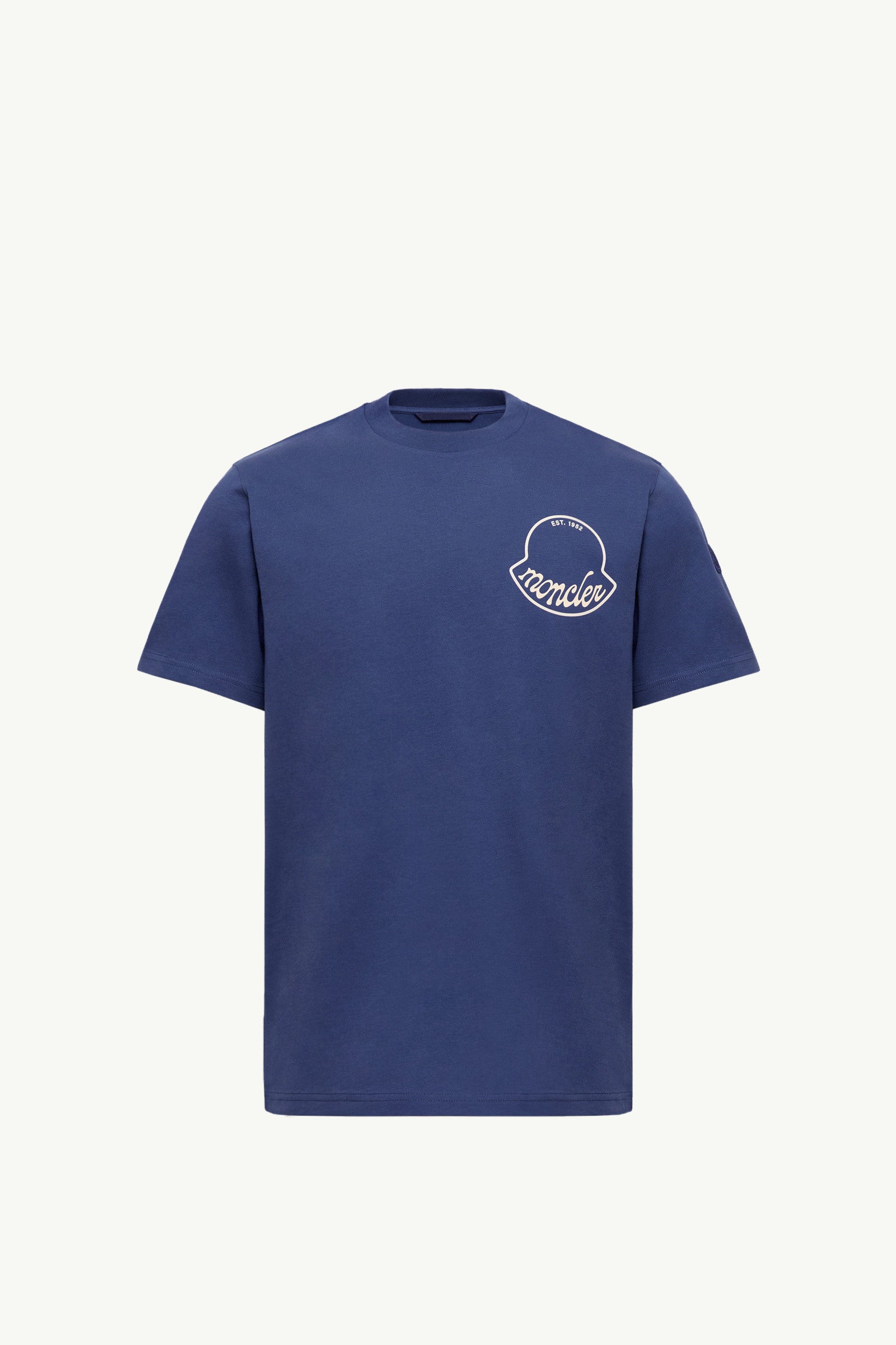 Moncler Logo Cotton T-Shirt Dark Blue Dark Blue