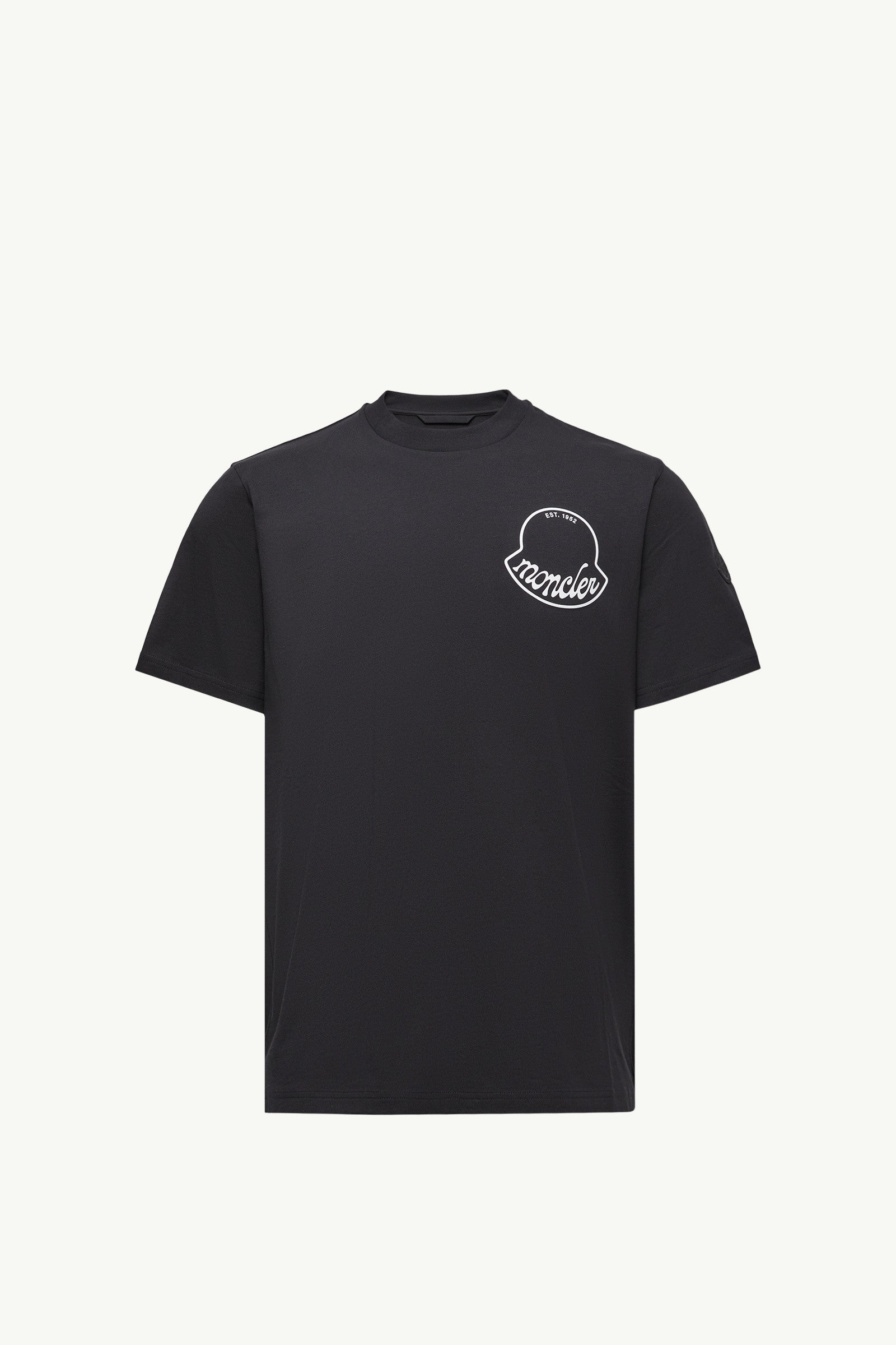 Moncler Logo Cotton T-Shirt Black Black
