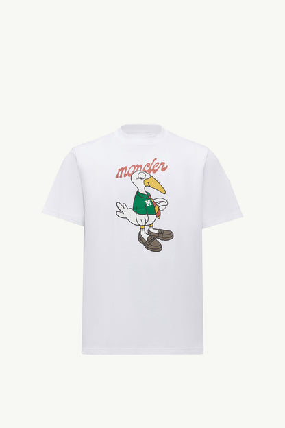 Moncler Mascot Logo Cotton T-Shirt White White
