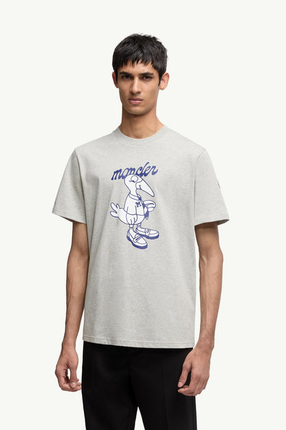 Moncler Mascot Logo Cotton T-Shirt Grey Grey