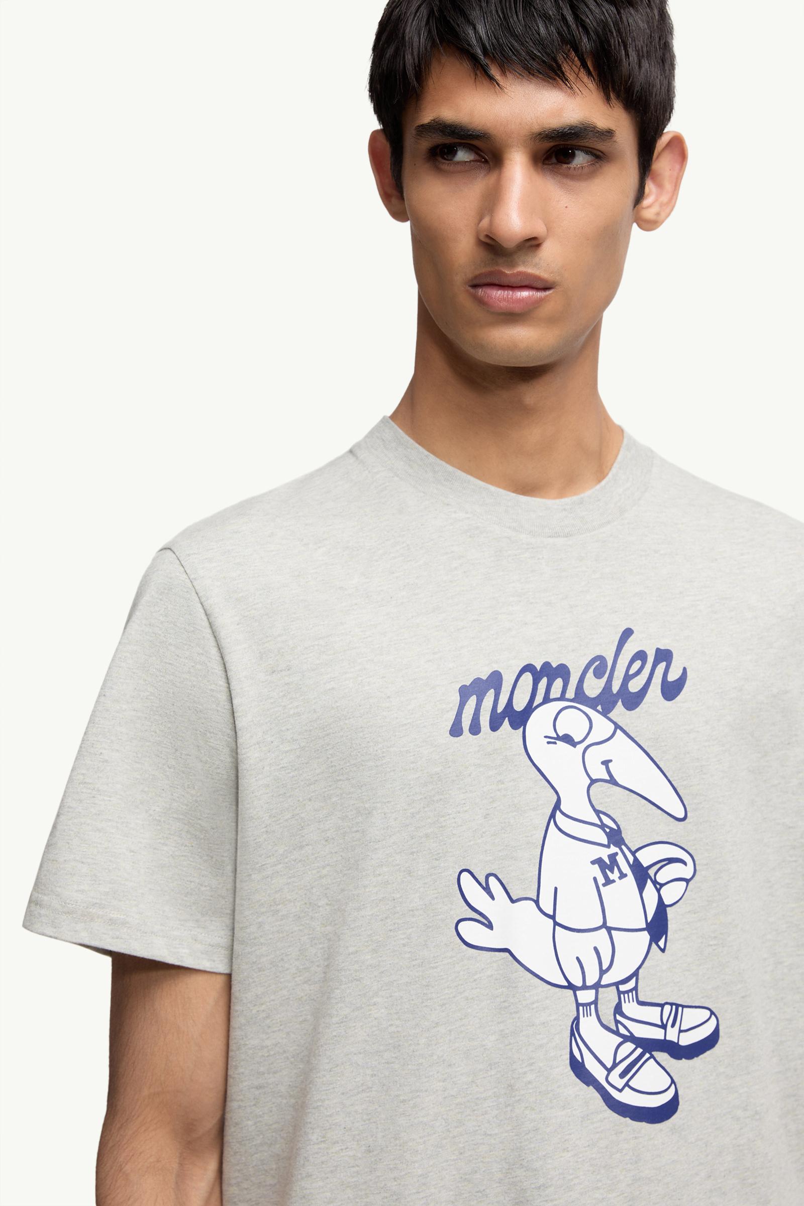 Moncler Mascot Logo Cotton T-Shirt Grey Grey