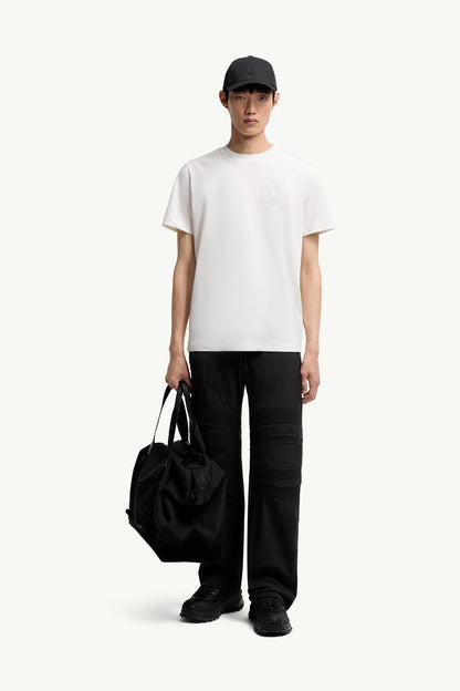 Moncler Three-Dimensional Logo Cotton T-Shirt White White