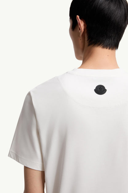 Moncler Three-Dimensional Logo Cotton T-Shirt White White