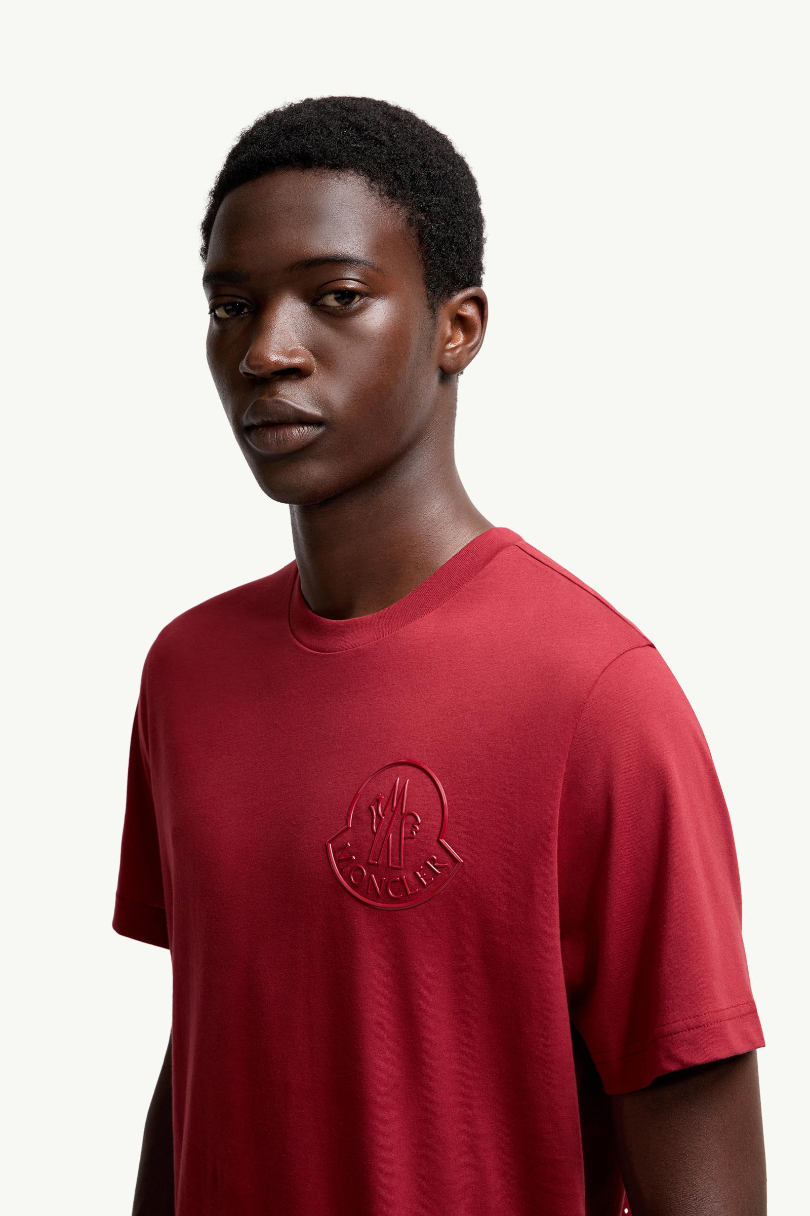 Moncler Three-Dimensional Logo Cotton T-Shirt Dark Red Dark Red