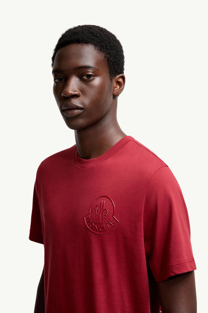 Moncler Three-Dimensional Logo Cotton T-Shirt Dark Red Dark Red