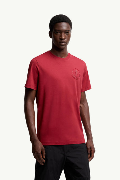 Moncler Three-Dimensional Logo Cotton T-Shirt Dark Red Dark Red