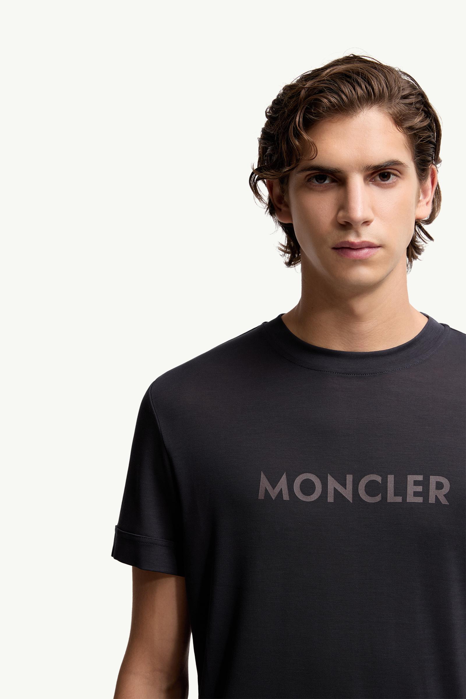 Moncler Logo T-Shirt Navy Blue Navy Blue