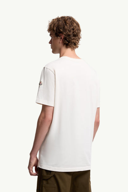 Moncler Monogram Cotton T-Shirt White White