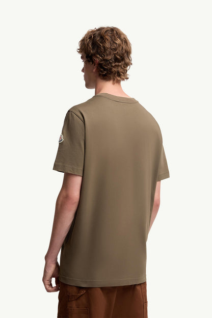 Moncler Monogram Cotton T-Shirt Olive Green Olive Green