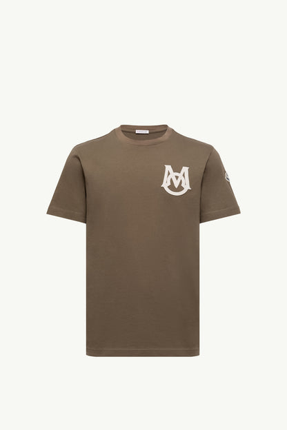 Moncler Monogram Cotton T-Shirt Olive Green Olive Green