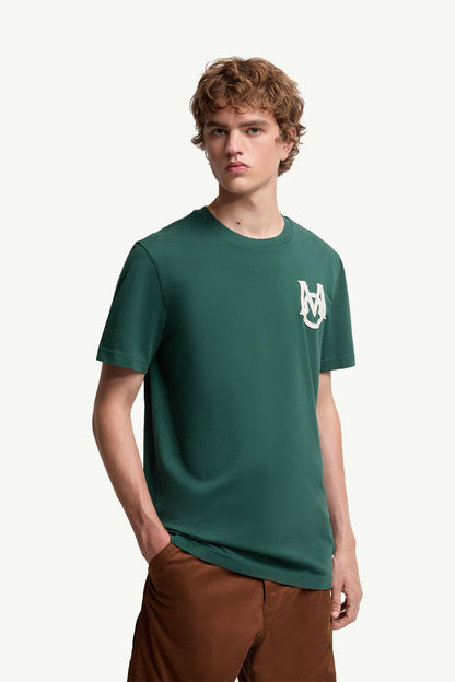 Moncler Monogram Cotton T-Shirt Leaf Green Leaf Green