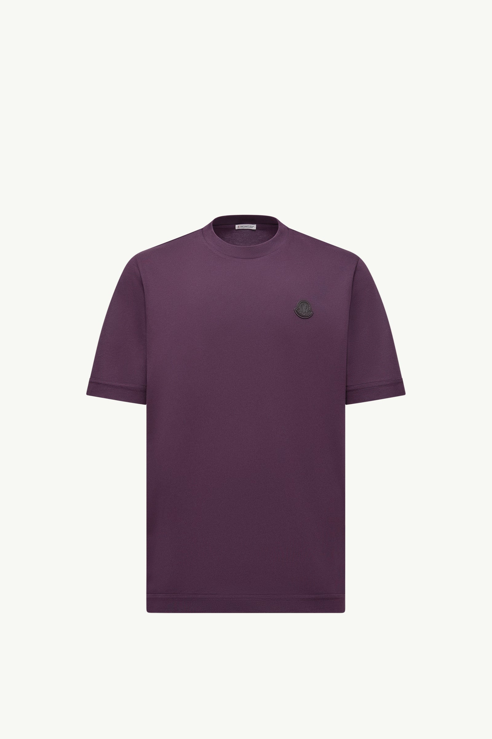 Moncler Logo Patch Cotton T-Shirt Purple Purple