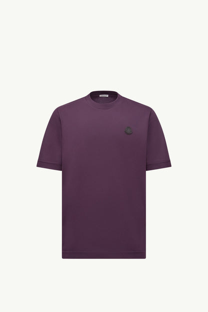 Moncler Logo Patch Cotton T-Shirt Purple Purple