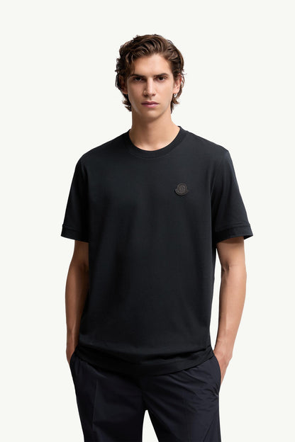 Moncler Logo Patch Cotton T-Shirt Navy Blue Navy Blue