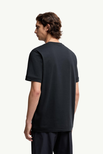 Moncler Logo Patch Cotton T-Shirt Navy Blue Navy Blue