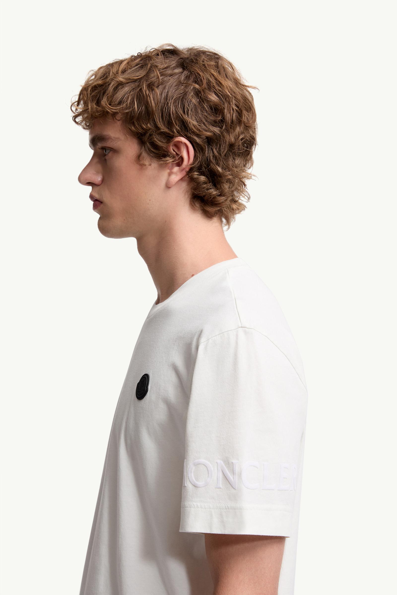 Moncler Logo Cotton T-Shirt White White