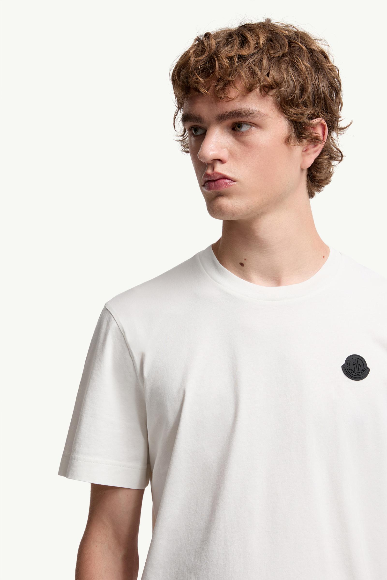 Moncler Logo Cotton T-Shirt White White