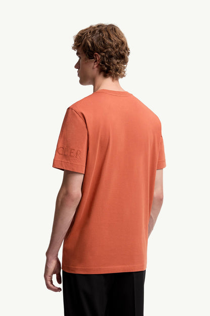 Moncler Logo Cotton T-Shirt Dark Orange Dark Orange