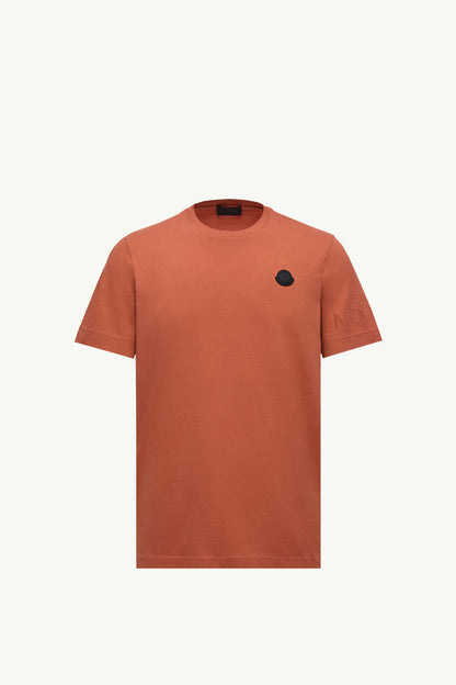 Moncler Logo Cotton T-Shirt Dark Orange Dark Orange