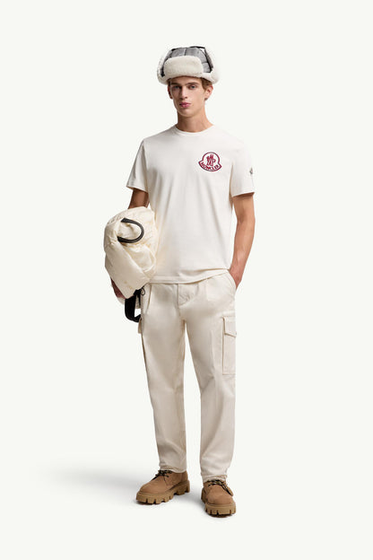 Moncler Logo Cotton T-Shirt White White