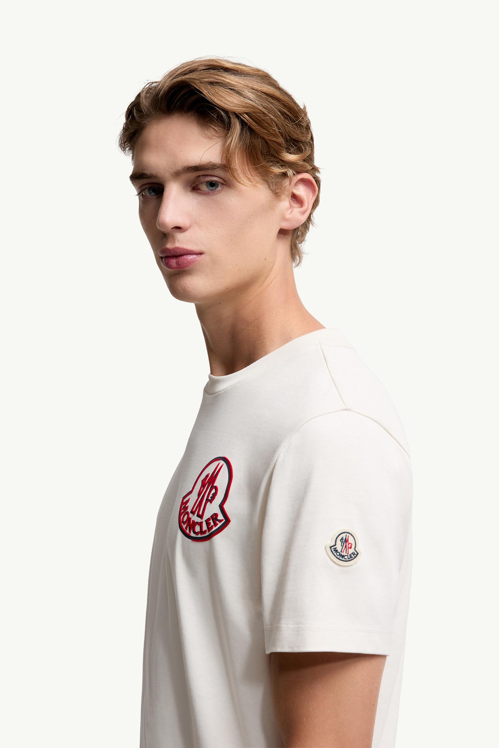 Moncler Logo Cotton T-Shirt White White